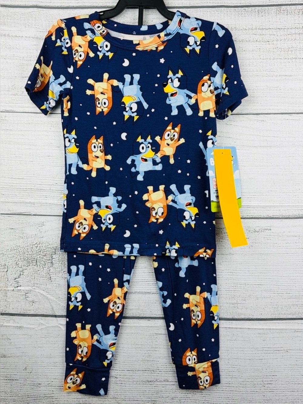 Bluey 2pc Bamboo Pajama Pj Set Short Sleeve Top & Pants Boys Size 4T NEW